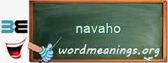 WordMeaning blackboard for navaho